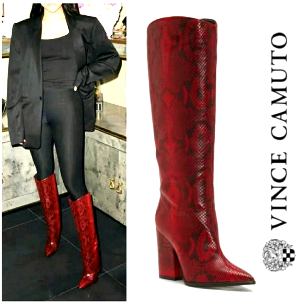 Sexy Fierce Vince Camuto Snake Embossed Boots